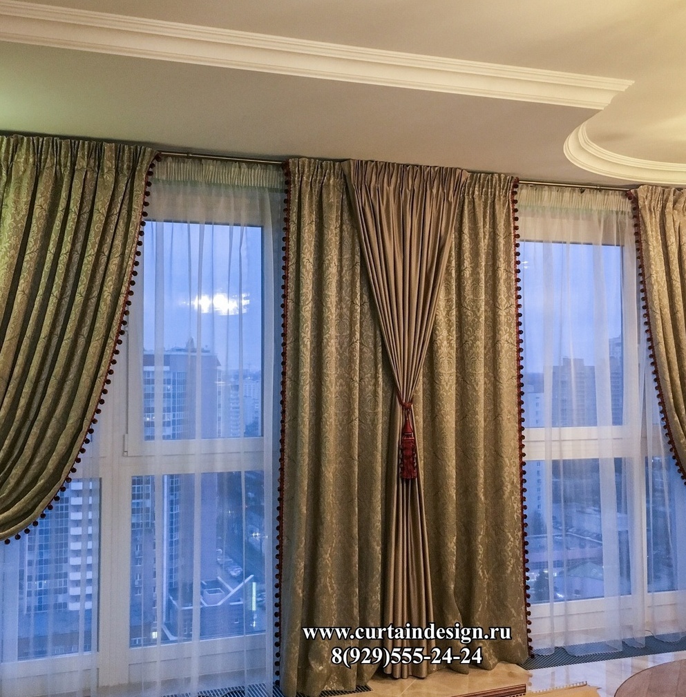 шторы для гостиной, шторы в гостиную на заказ в москве